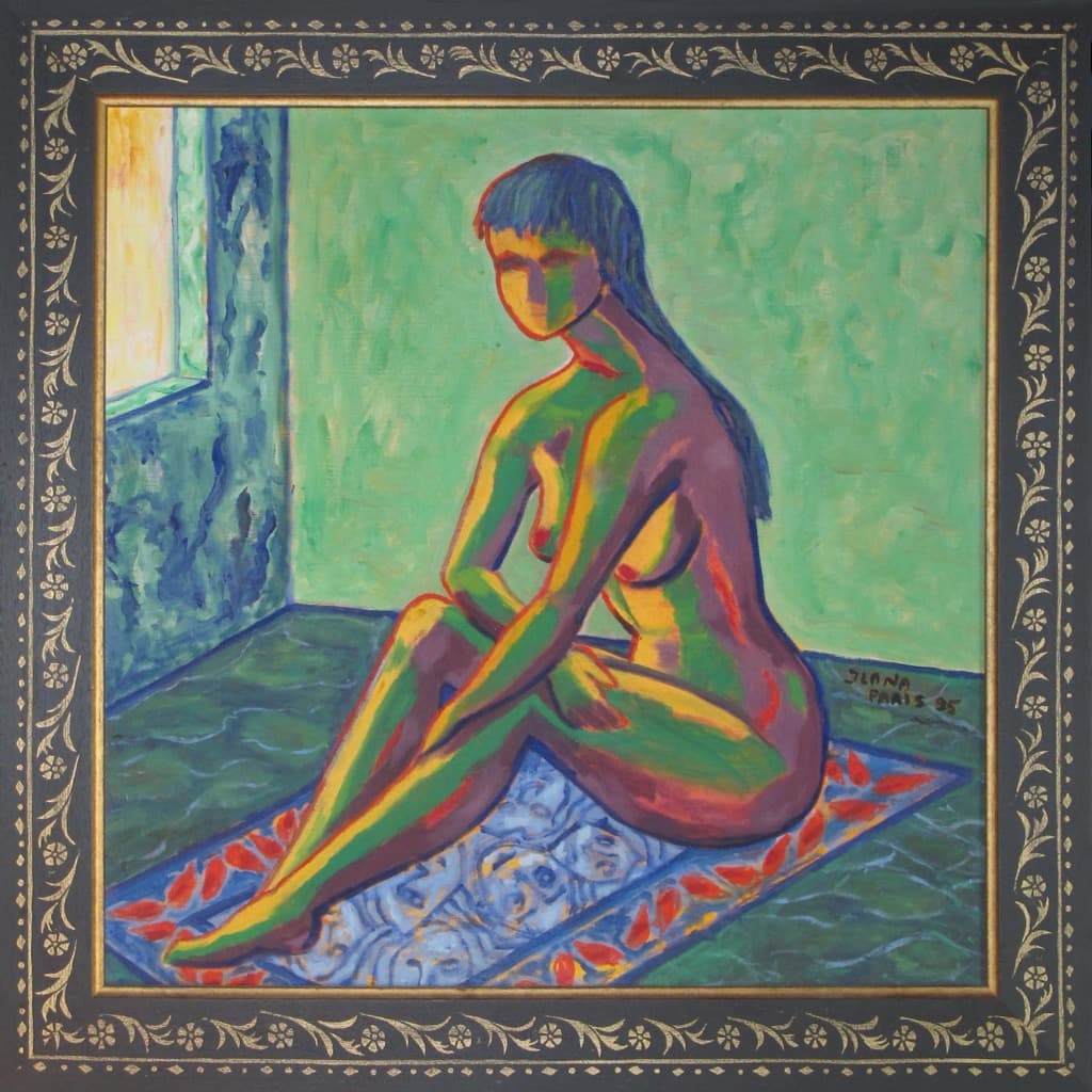 Nue sur tapie I